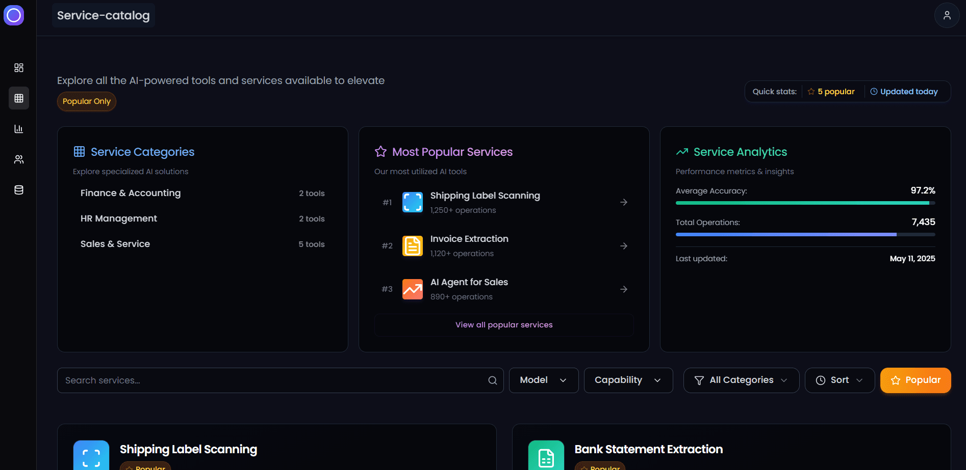 UDINA BTP dashboard screenshot